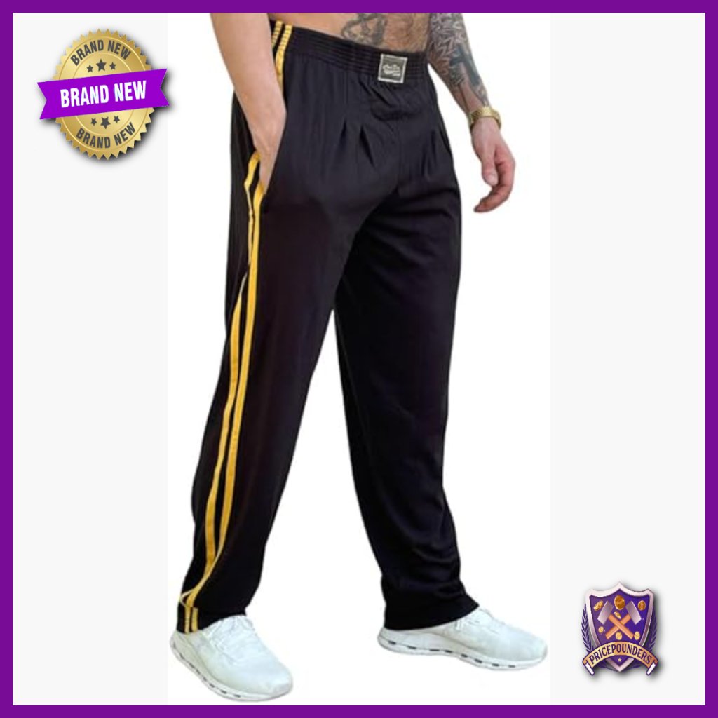 Relaxed Fit Sweatpants With Pockets, Cotton Blend, Tapered Leg